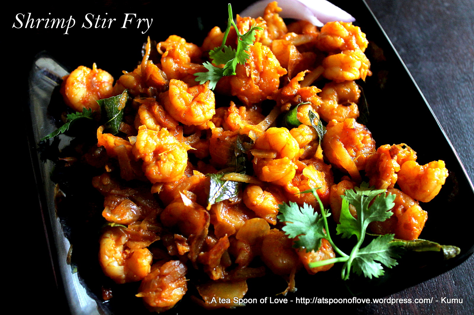 Quick Indian Shrimp Stir Fry- Paleo | A Tea Spoon of Love